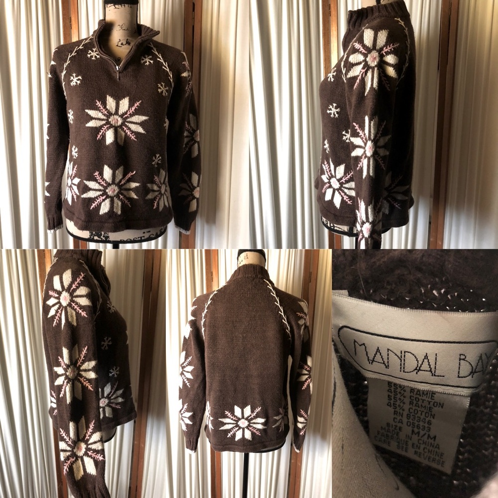 ✨🤎❄️Beautiful Vintage Snowflake Sweater ❄️🤎✨